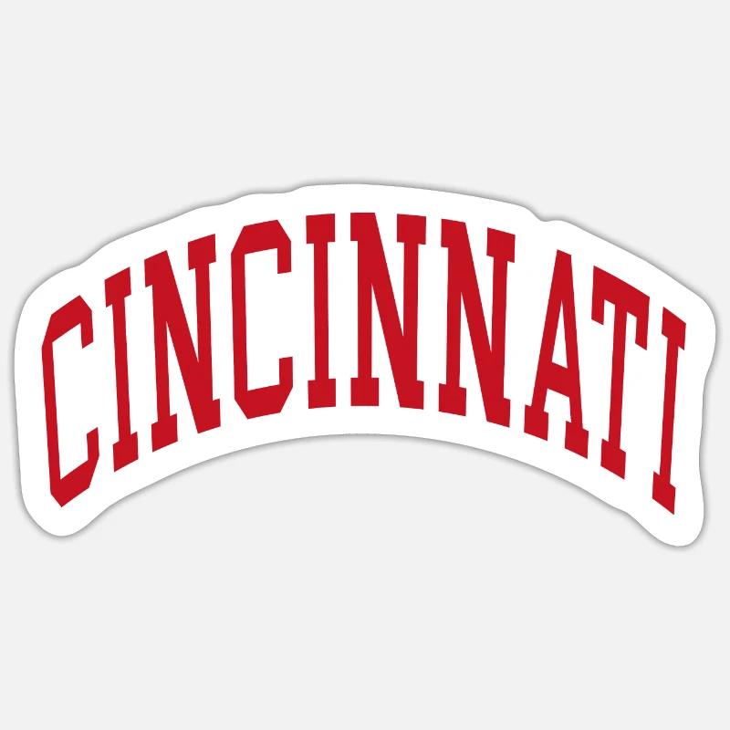 Cincinnati - Sticker size S (10 x 10 cm) - white matte