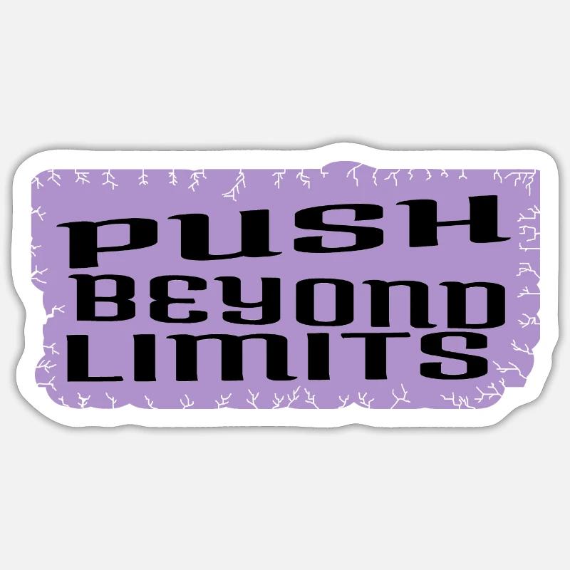 Citation Mental Endurance Awesome - Sticker taille S (10 x 10 cm) - blanc mat