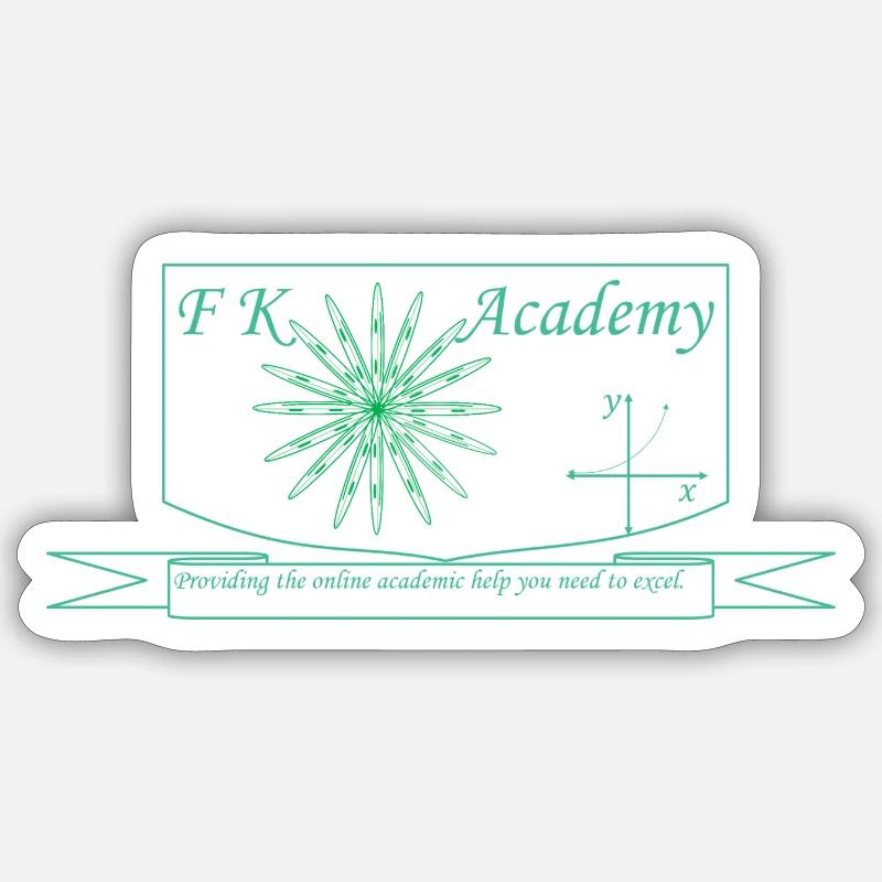 FK Academy Abzeichen - Sticker Größe S (10 x 10 cm) - Mattweiß