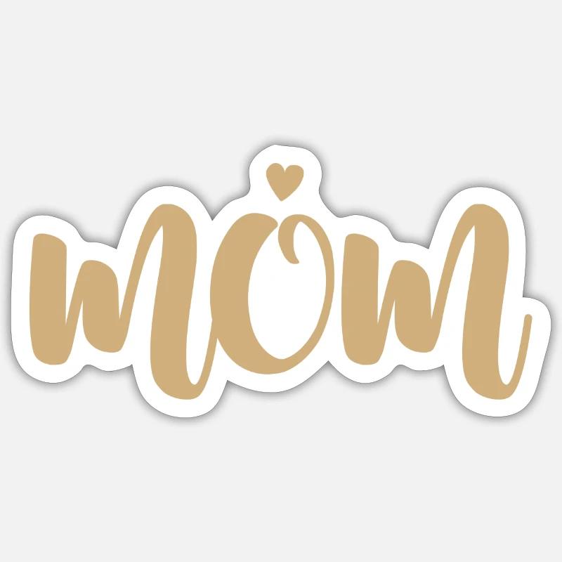 Maman - Sticker taille S (10 x 10 cm) - blanc mat