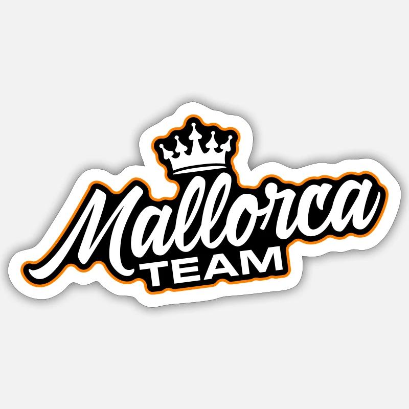 Équipe de Majorque - Sticker taille S (10 x 10 cm) - blanc mat