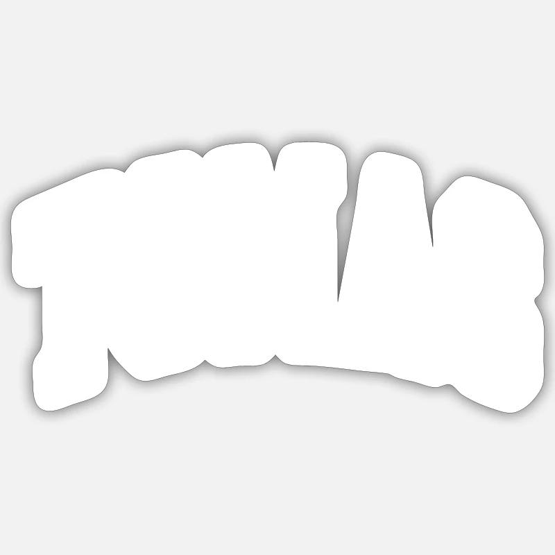 Tomas - Sticker taille S (10 x 10 cm) - blanc mat