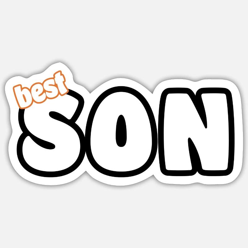 Bester Sohn - Sticker Größe S (10 x 10 cm) - Mattweiß