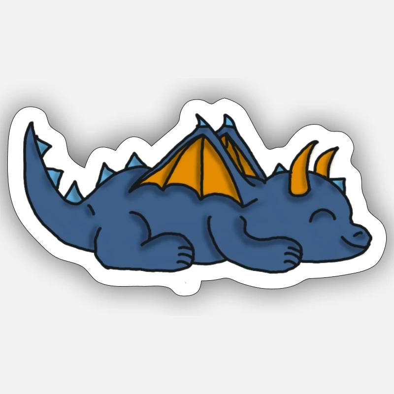 Mignon Dragon Décontracté Aroace Sticker taille S (10 x 10 cm)