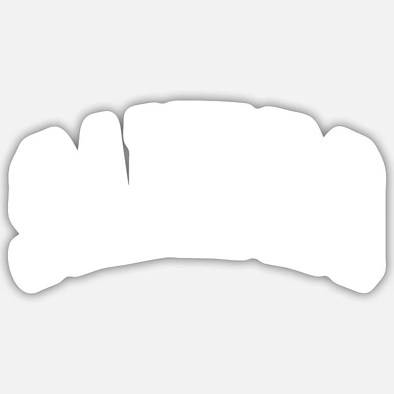 Sandro - Sticker Größe S (10 x 10 cm) - Mattweiß