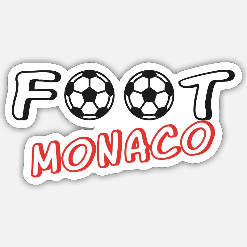 Fuß monaco - Sticker Größe S (10 x 10 cm) - Mattweiß