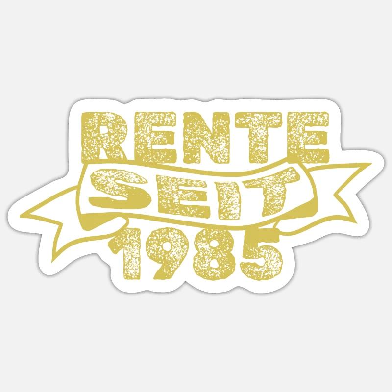 1985 - Sticker Größe S (10 x 10 cm) - Mattweiß