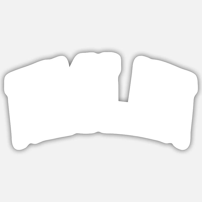 Griffe de bœuf - Sticker taille S (10 x 10 cm) - blanc mat