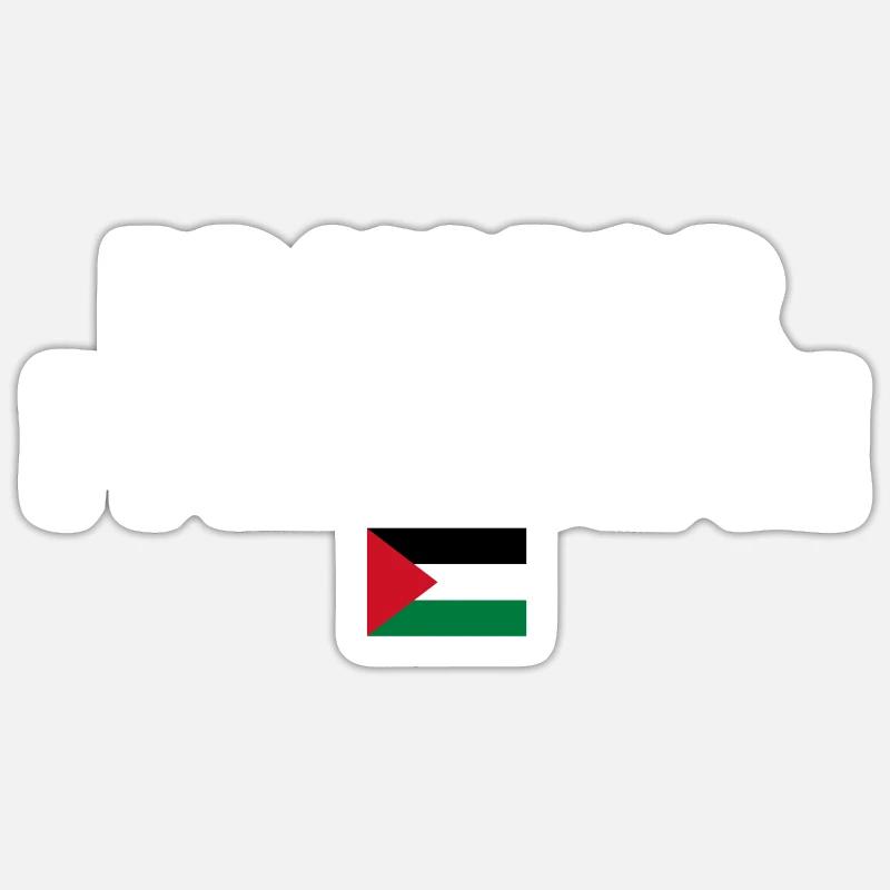 Pray for palestine - Sticker taille S (10 x 10 cm) - blanc mat