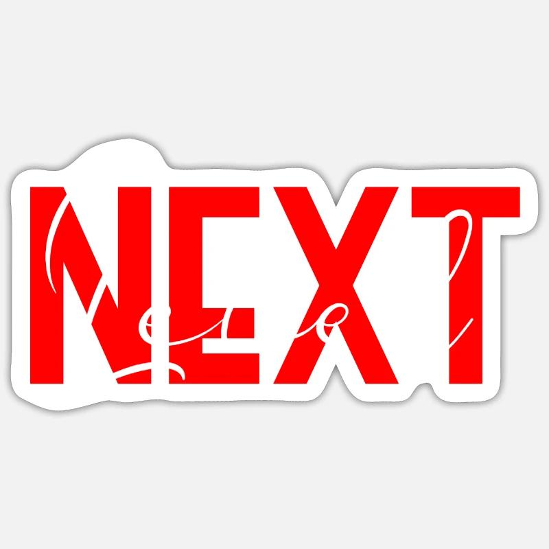 Next Level - Sticker Größe S (10 x 10 cm) - Mattweiß