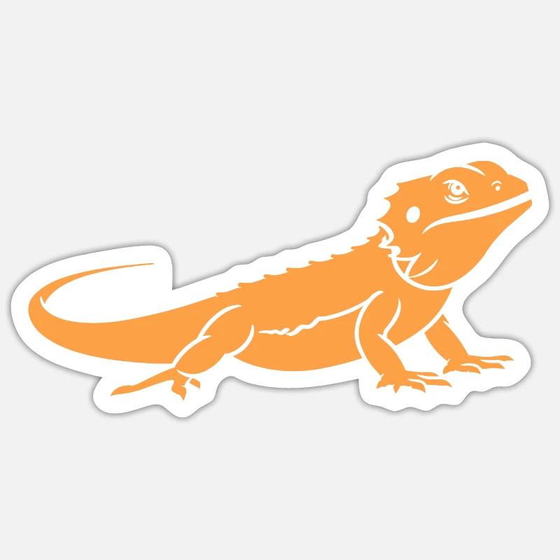 Bearded Dragon - Sticker size S (10 x 10 cm) - white matte