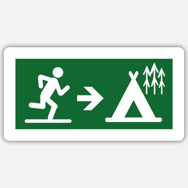 exit to camp Sticker size S (10 x 10 cm)