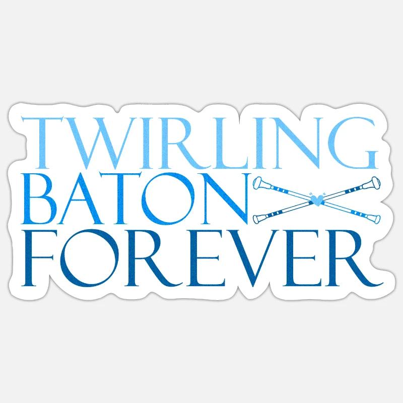 TWB forever bleu - Sticker taille S (10 x 10 cm) - blanc mat