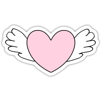 pink heart heart pink red heart pink heart pattern - Sticker size S (10 x 10 cm) - white matte - Front
