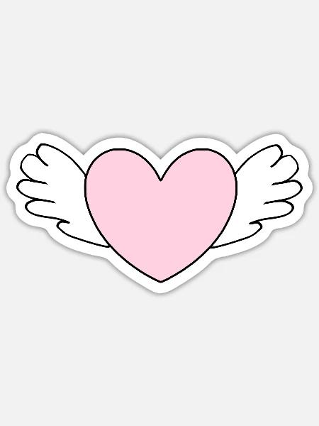 rosarotes Herz Herz rosa rot Herz pink Herzmuster - Sticker Größe S (10 x 10 cm) - Mattweiß