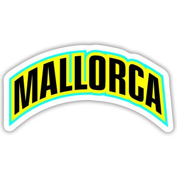 Mallorca Font - Sticker size S (10 x 10 cm) - white matte - Front
