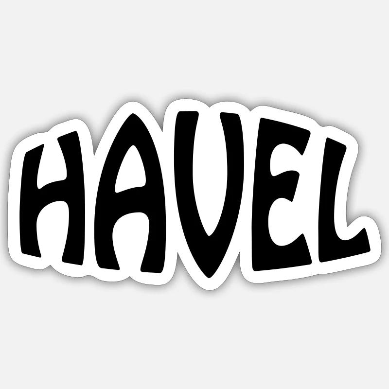 Havel - Sticker taille S (10 x 10 cm) - blanc mat
