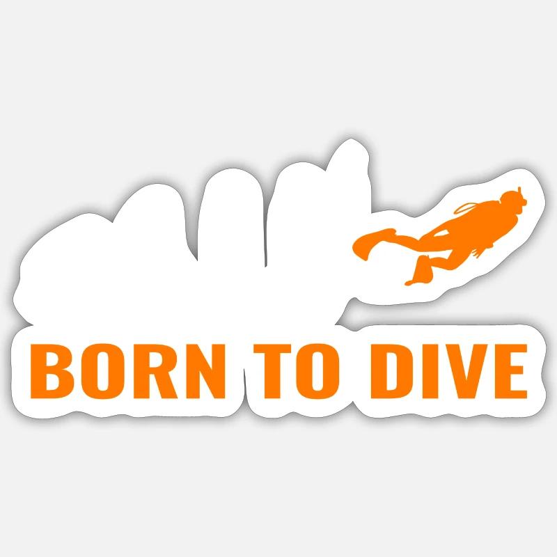 Tauchen Evolution Taucher Scuba Spruch - Sticker Größe S (10 x 10 cm) - Mattweiß