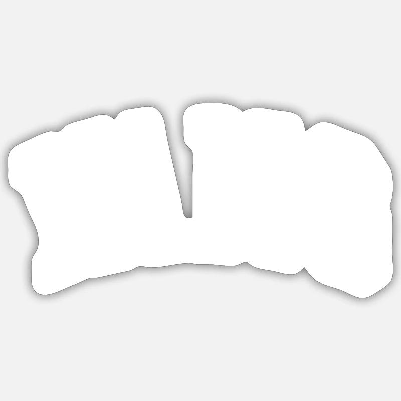 Yang - Sticker taille S (10 x 10 cm) - blanc mat