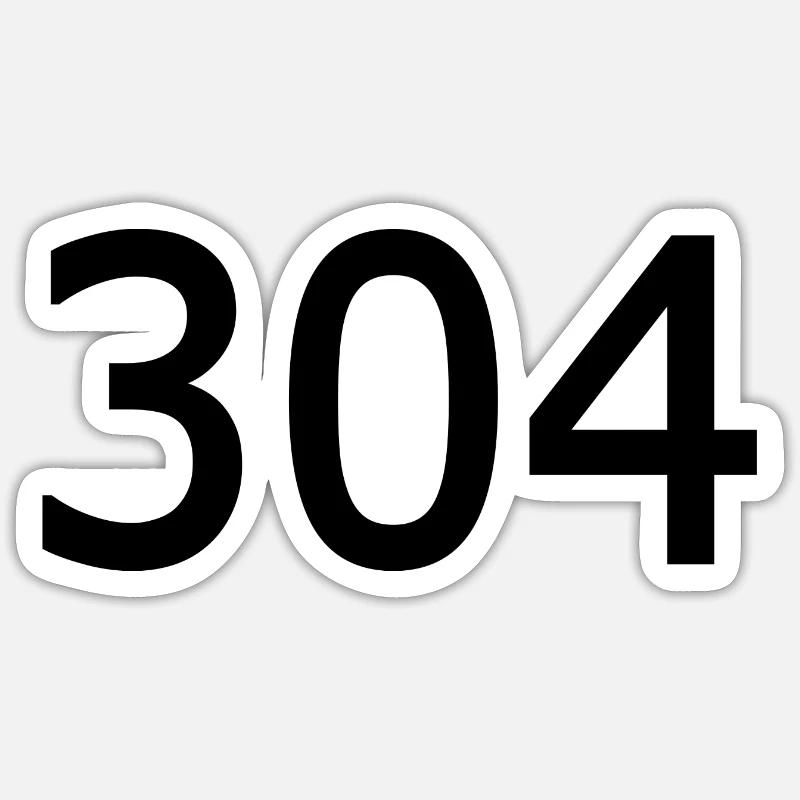 304 - Sticker size S (10 x 10 cm) - white matte