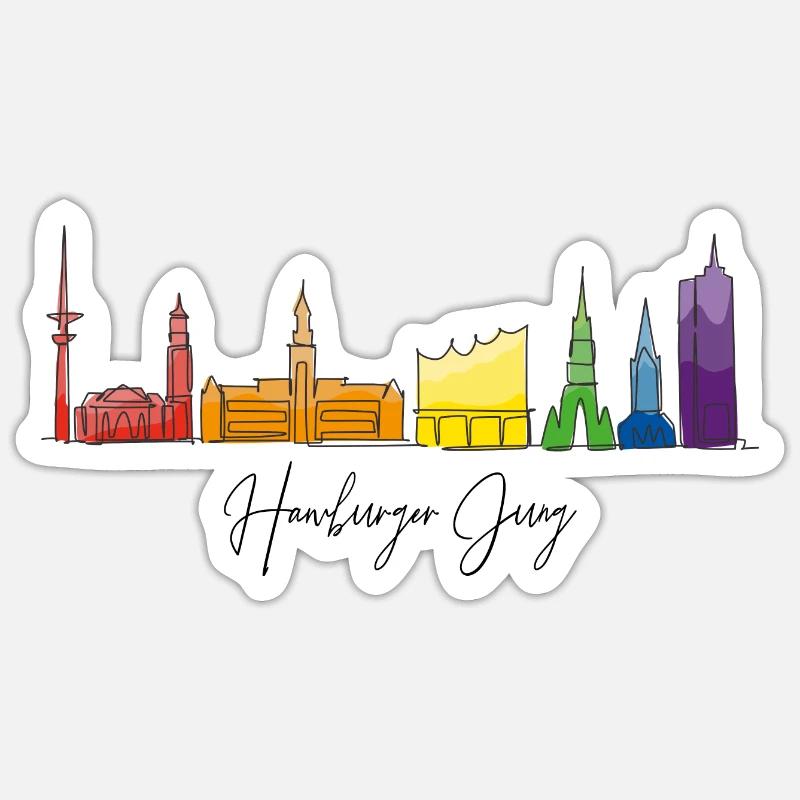 Hamburger Jung Sticker Größe S (10 x 10 cm)