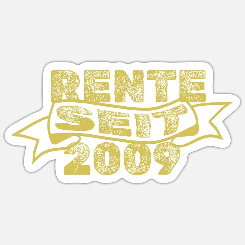2009 2009 - Sticker Größe S (10 x 10 cm) - Mattweiß