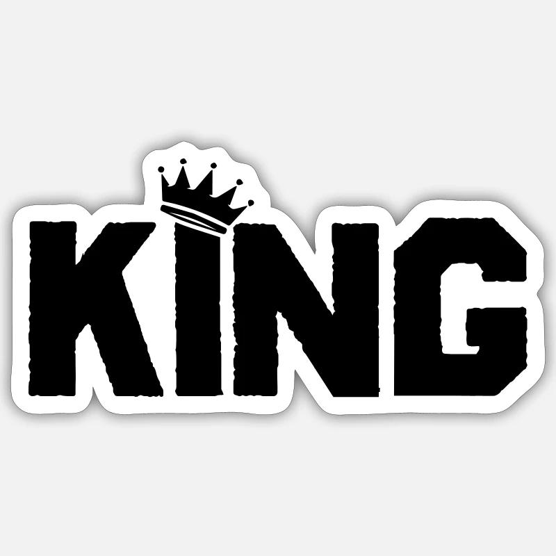 King Sticker size S (10 x 10 cm)