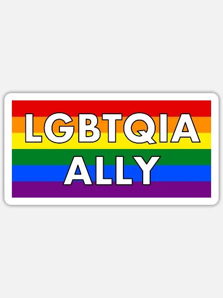LGBTQIA-Verbündeter - Sticker Größe S (10 x 10 cm) - Mattweiß