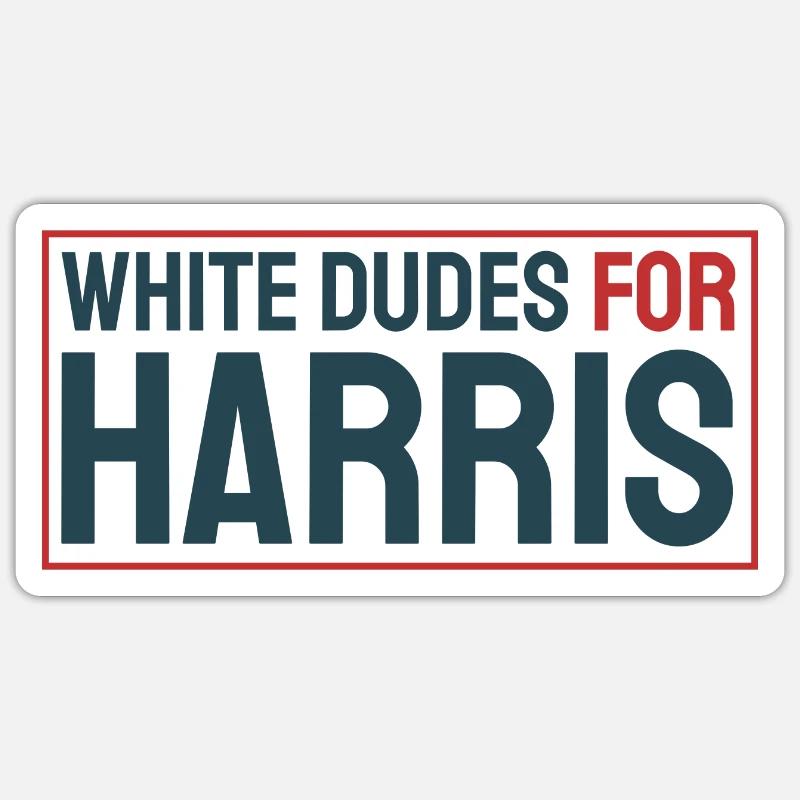 Des mecs-blancs-pour-Harris - Sticker taille S (10 x 10 cm) - blanc mat