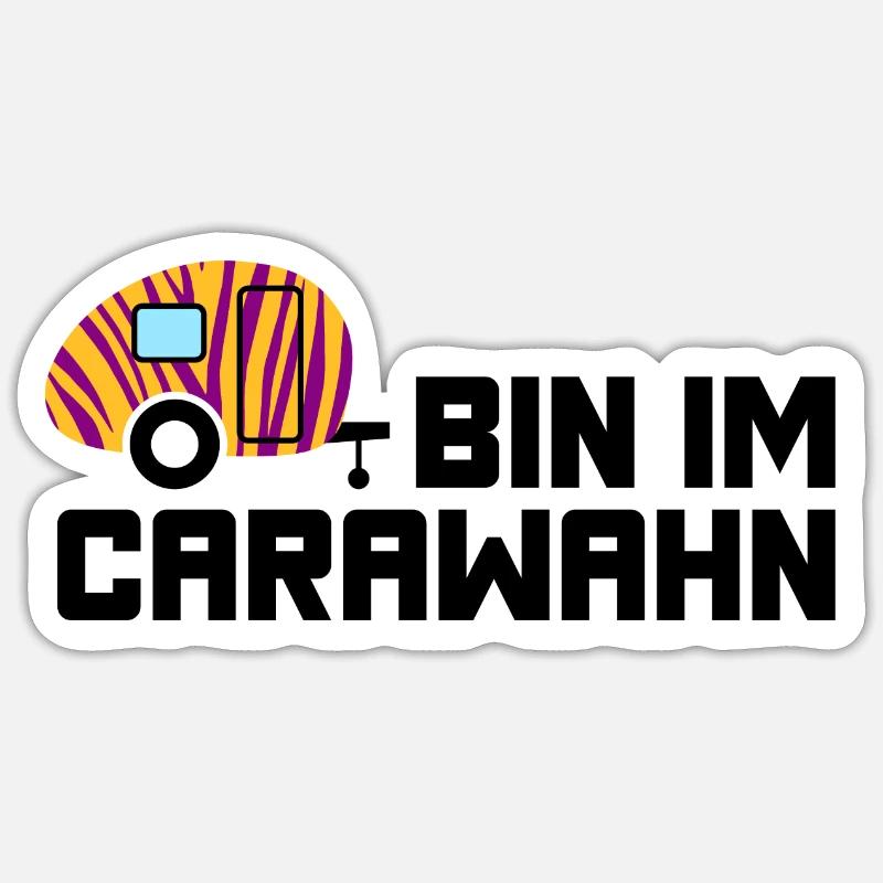 Caravan Caravan Zebra Pattern Fan Madness Camper Sticker size S (10 x 10 cm)