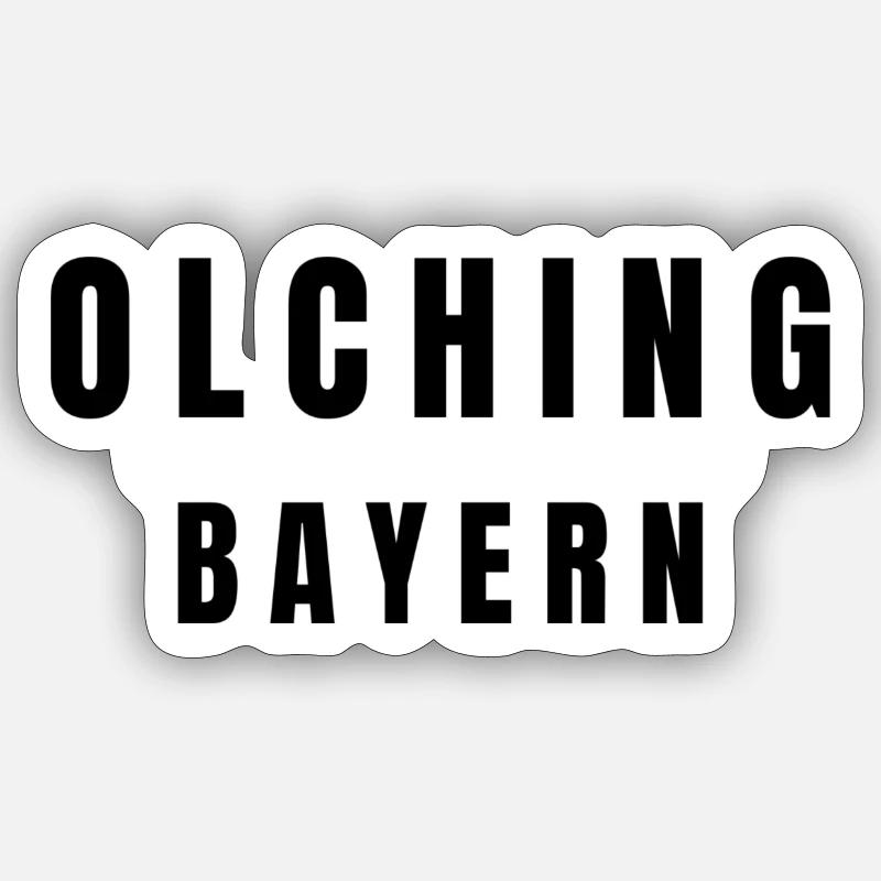 Olching Bayern - Sticker Größe S (10 x 10 cm) - Mattweiß