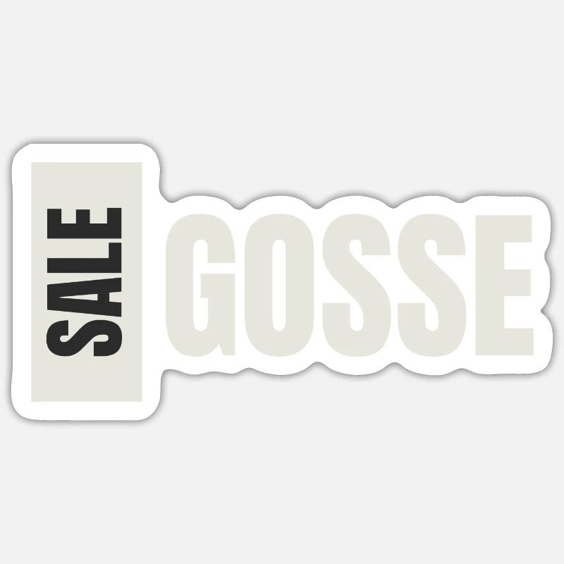 Schmutziges Kind - Sticker Größe S (10 x 10 cm) - Mattweiß