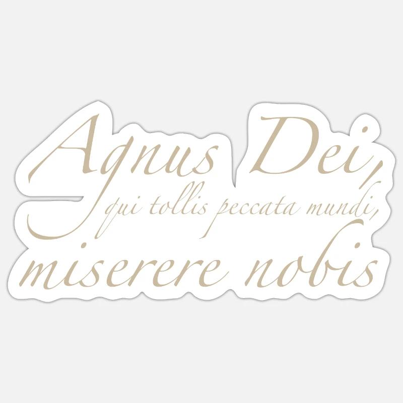 Agnus Dei - Sticker taille S (10 x 10 cm) - blanc mat