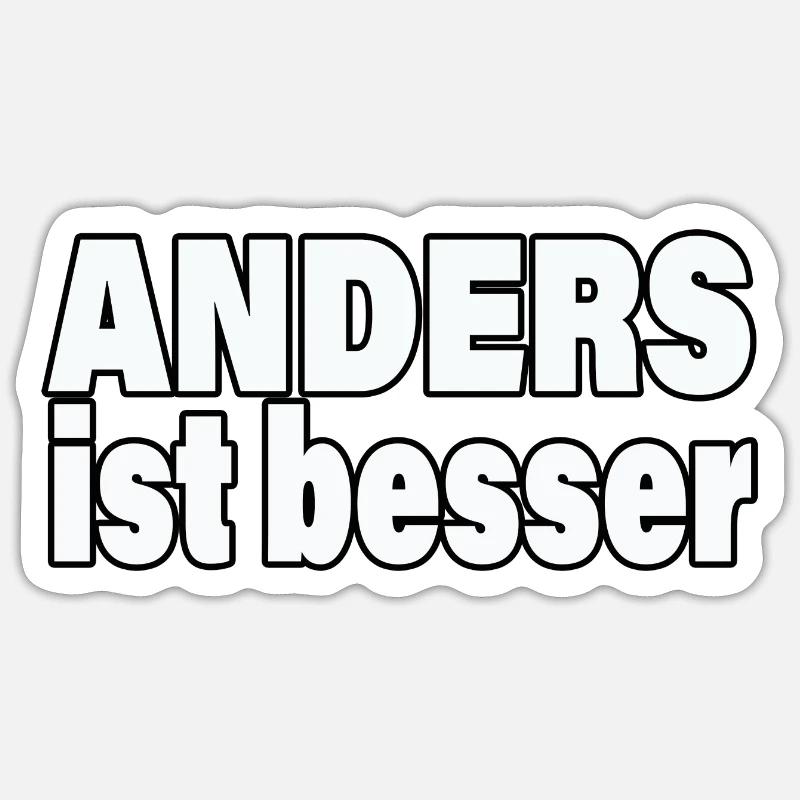 DIFFERENT IS BETTER - Sticker size S (10 x 10 cm) - white matte