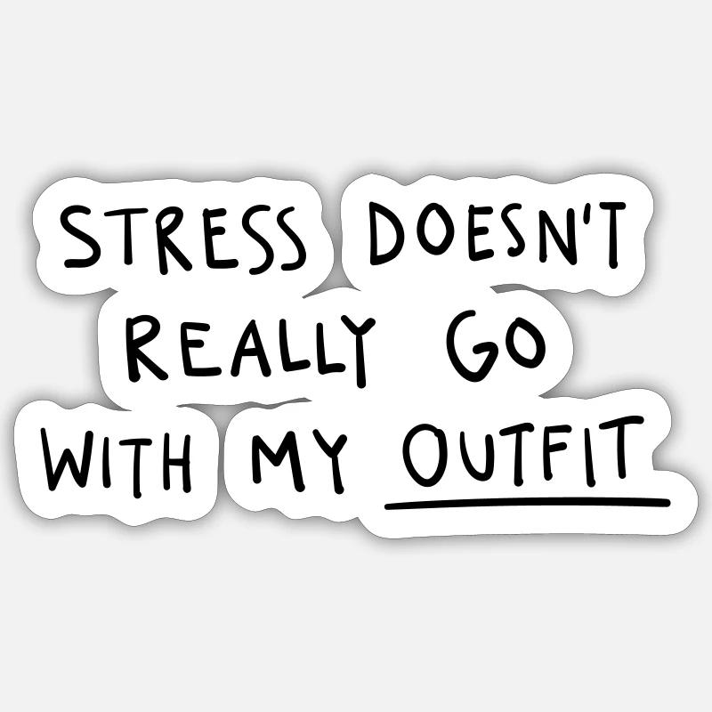 Tendance Écriture manuscrite Déclaration Design - Sticker taille S (10 x 10 cm) - blanc mat