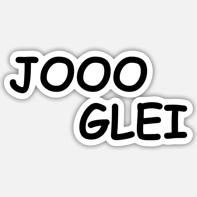 JOOO GLEI - Sticker taille S (10 x 10 cm) - blanc mat