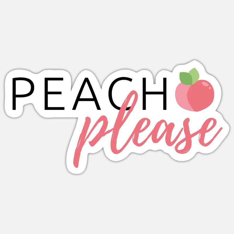 Summery Fruit Design "Peach Please" Sticker size S (10 x 10 cm)