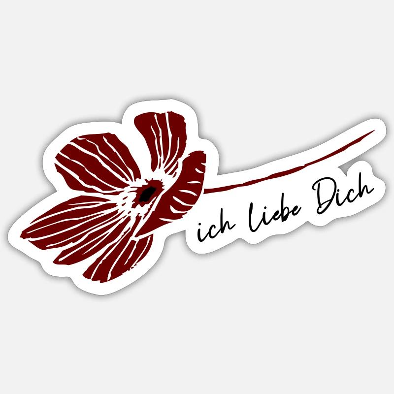 ich liebe dich - Sticker Größe S (10 x 10 cm) - Mattweiß