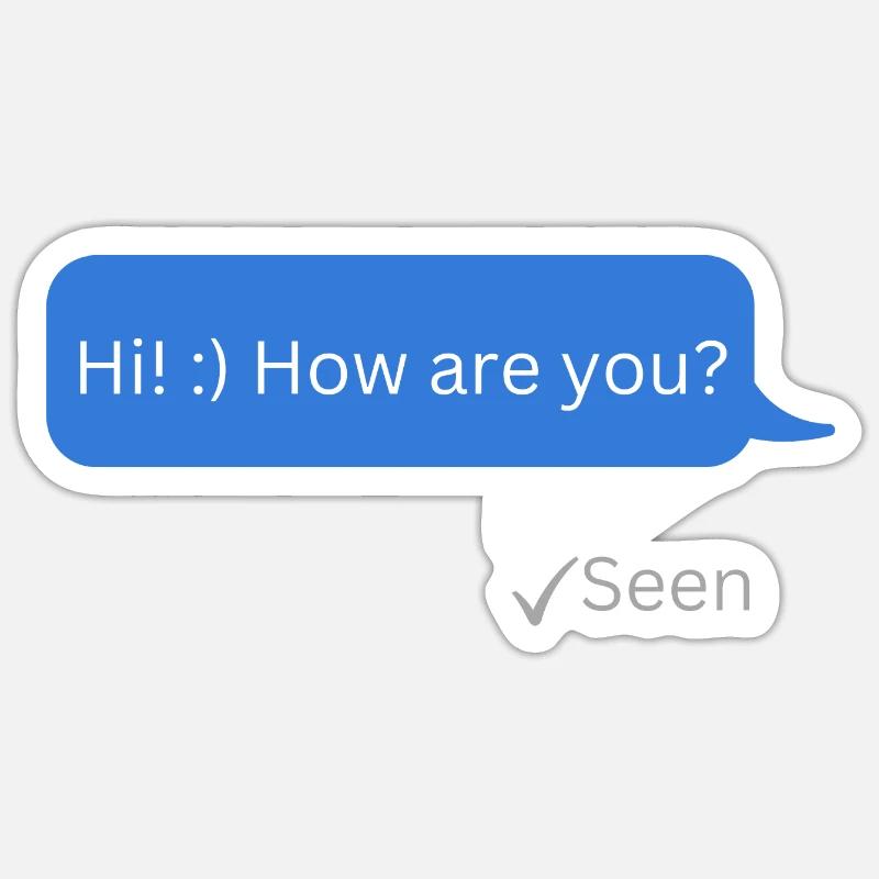 Salut! Comment vas-tu? Sticker taille S (10 x 10 cm)