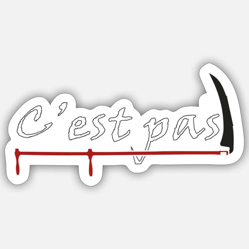 CpasFaux - Sticker taille S (10 x 10 cm) - blanc mat