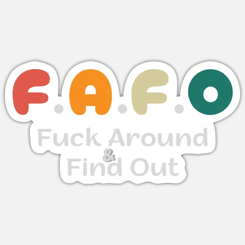 Fafo - Sticker taille S (10 x 10 cm) - blanc mat