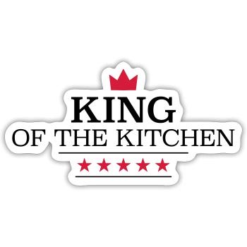 Fun gifts for men who love to cook - Sticker size S (10 x 10 cm) - white matte - Front