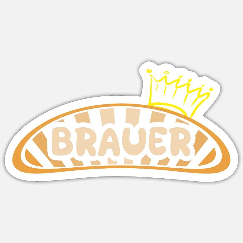 Brewer as a profession - Sticker size S (10 x 10 cm) - white matte