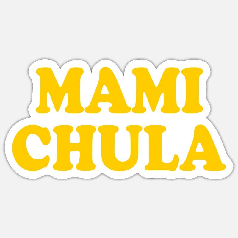 Mami chula - Sticker taille S (10 x 10 cm) - blanc mat