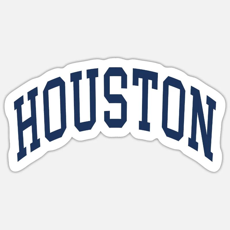 Houston - Sticker Größe S (10 x 10 cm) - Mattweiß