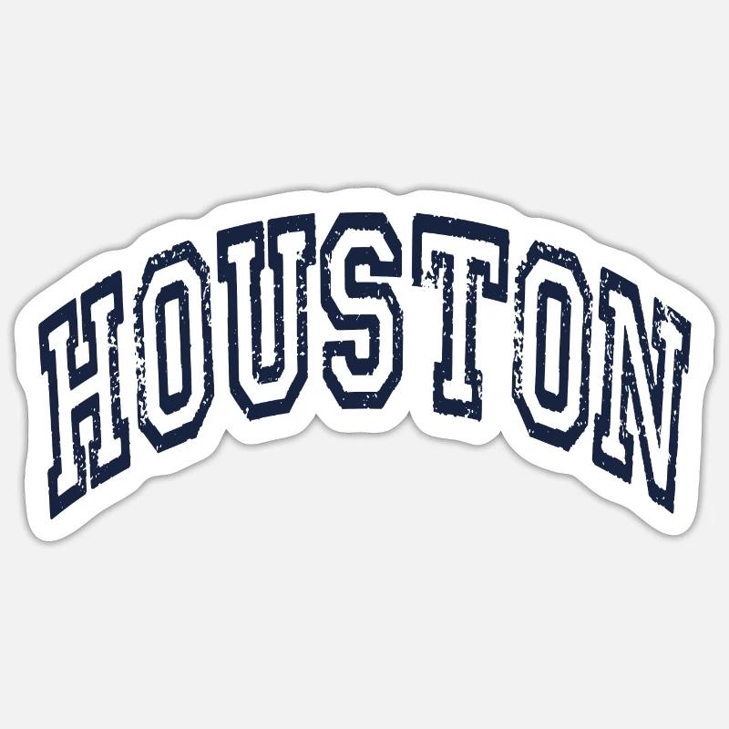 Houston - Sticker taille S (10 x 10 cm) - blanc mat
