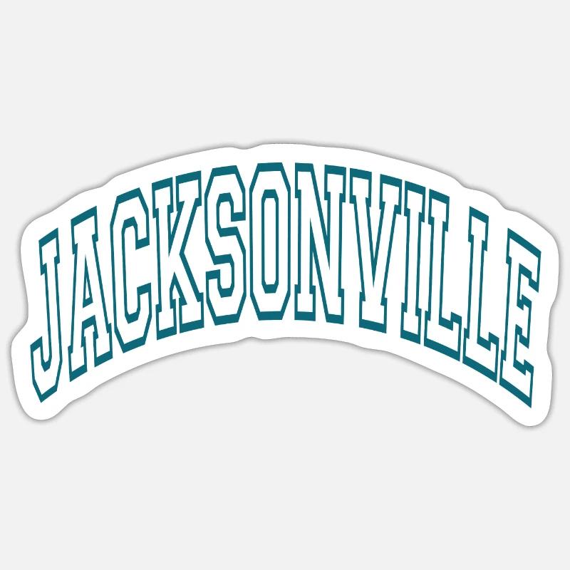 Jacksonville - Sticker taille S (10 x 10 cm) - blanc mat