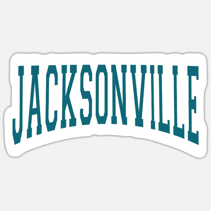Jacksonville - Sticker size S (10 x 10 cm) - white matte