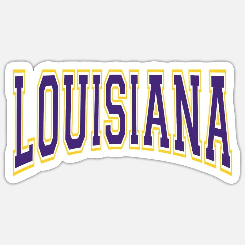 Louisiane - Sticker taille S (10 x 10 cm) - blanc mat