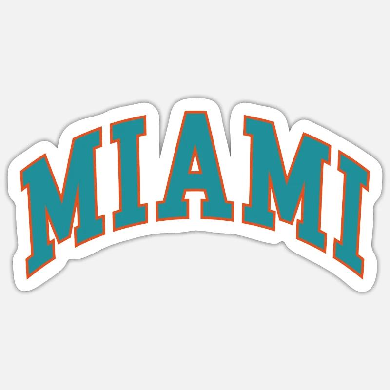 Miami - Sticker taille S (10 x 10 cm) - blanc mat